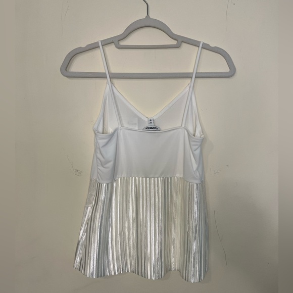 Express White Pleated Lace Cami - Picture 8 of 8